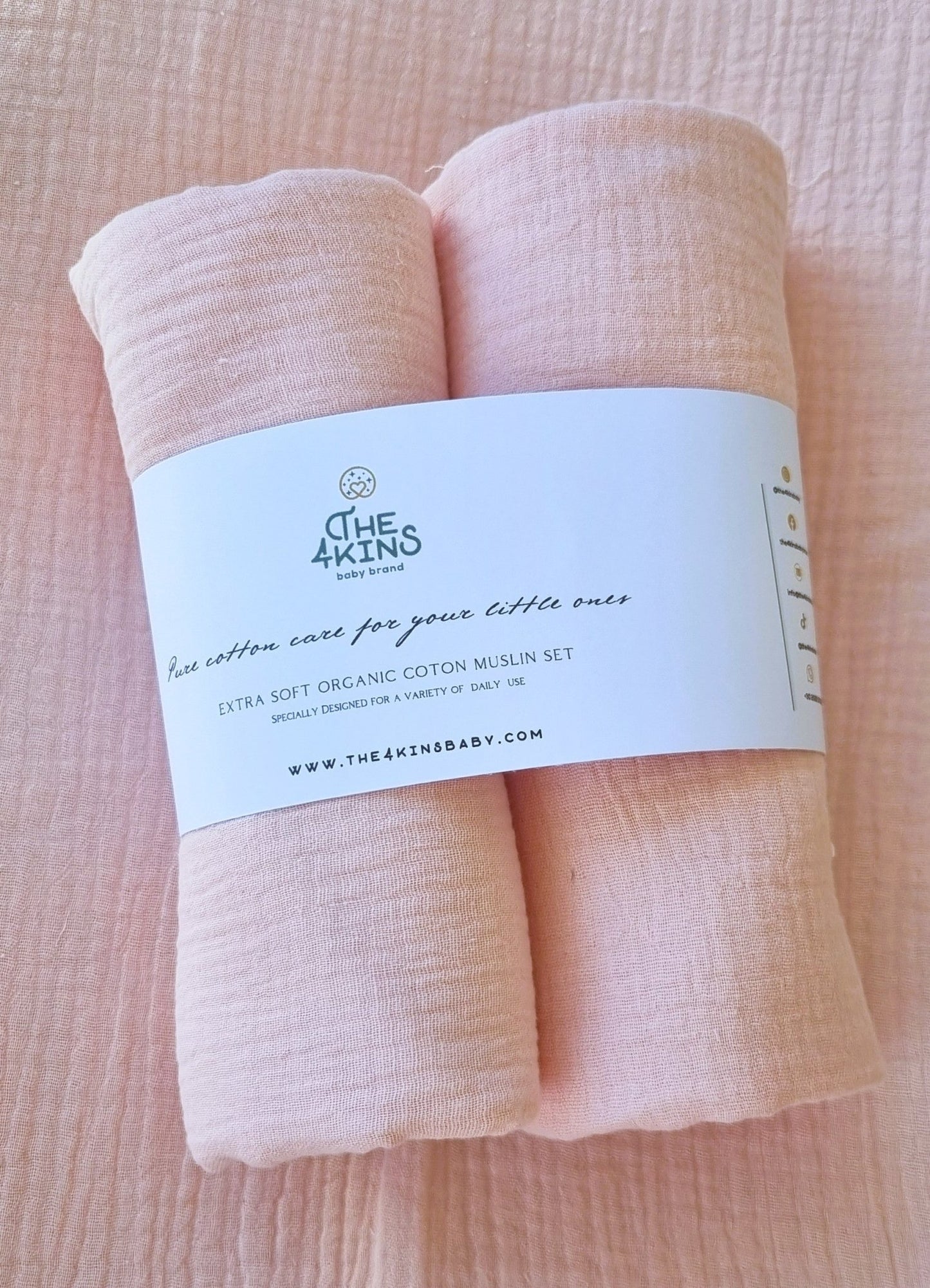 Muslin set - Πάνες Αγκαλιάς - The4kins baby brand