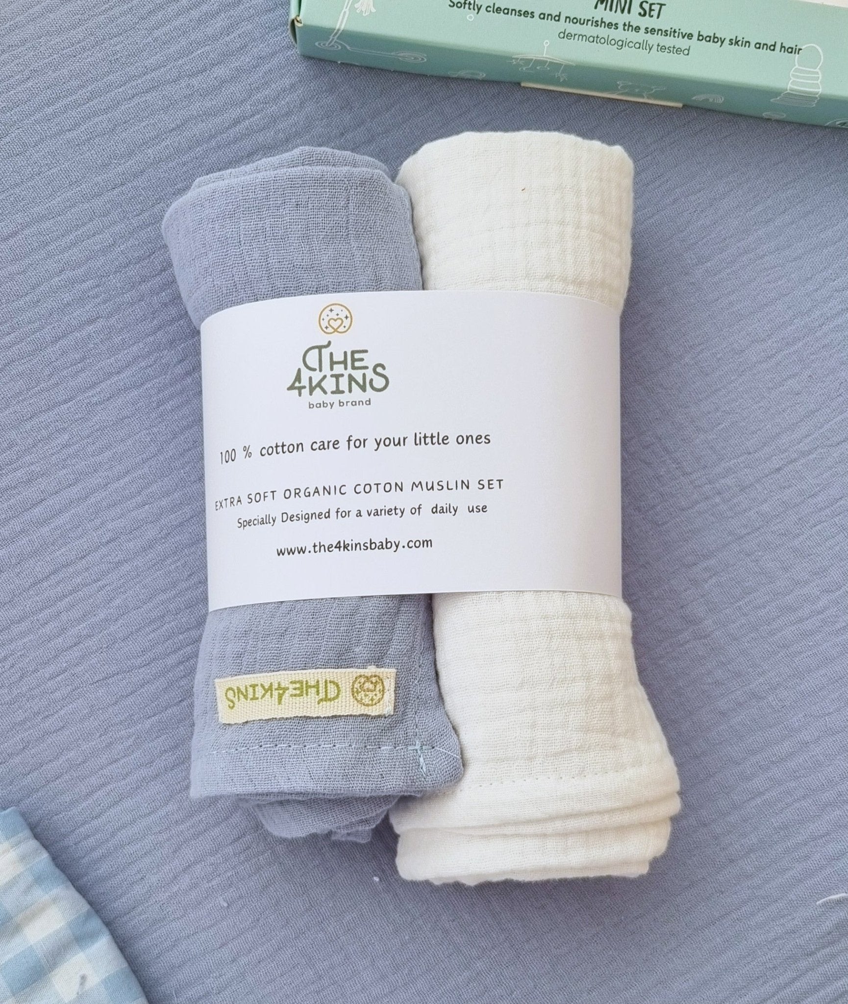 Muslin set - Πάνες Αγκαλιάς - The4kins baby brand