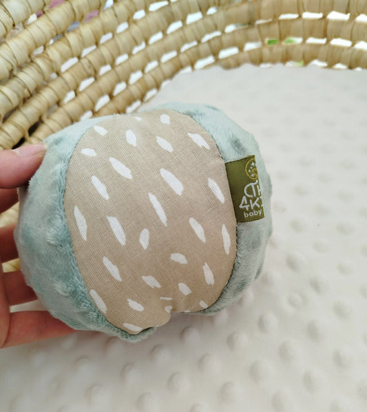 Natural Μπαλίτσα Κουδουνίστρα - The4kins baby brand