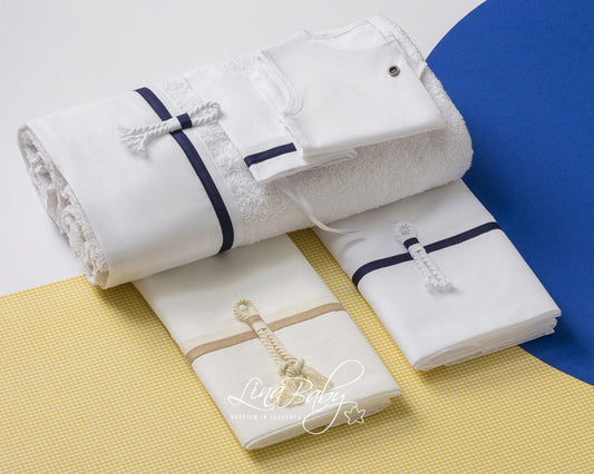 Nautical Rope Λαδόπανα Βάπτισης - The4kins baby brand