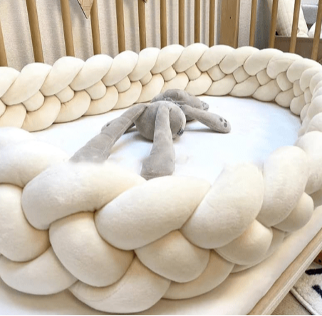 Πλεξούδα Braided Cot Bumper Ecru - The4kins baby brand