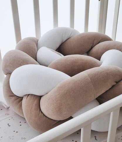 Πλεξούδα Braided Cot Bumper Wet Sand - The4kins baby brand