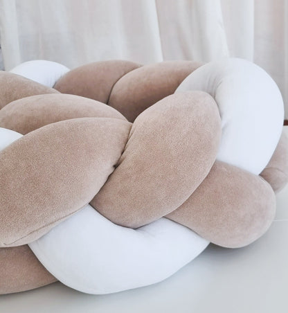 Πλεξούδα Braided Cot Bumper Wet Sand - The4kins baby brand