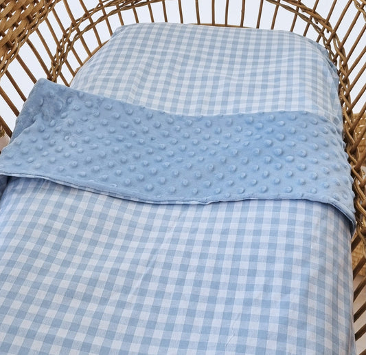 Rustic Harmony in Blue Minky Κουβερτούλα - The4kins baby brand