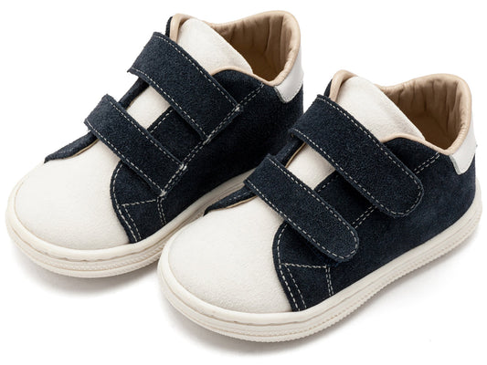 Σνίκερ με Διπλή Μπαρέτα Χρατς Λευκό Μπλε - The4kins baby brand