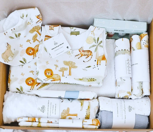 Συσκευασία δώρου Savannah Welcome Baby Box για βαλίτσα μαιευτηρίου