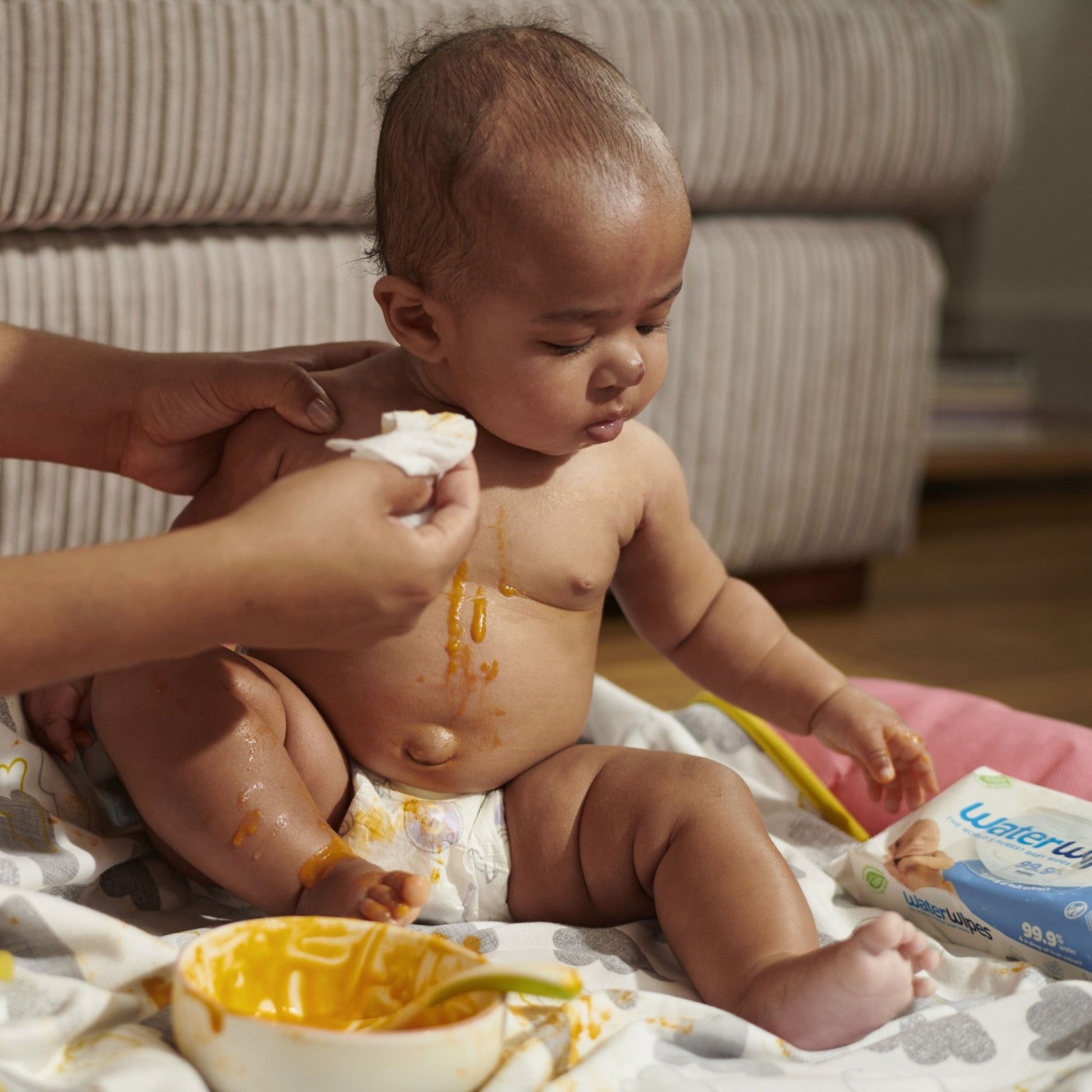 WaterWipes, 100% Plastic - free Άοσμα Μωρομάντηλα, 99.9% Νερό, 540 Μαντηλάκια (9πακ/60τμχ) - The4kins baby brand